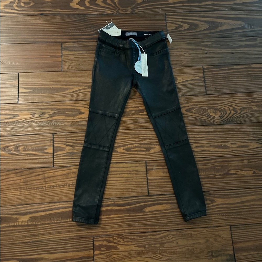 DL1961 Jet Black Kids Pleather Pants